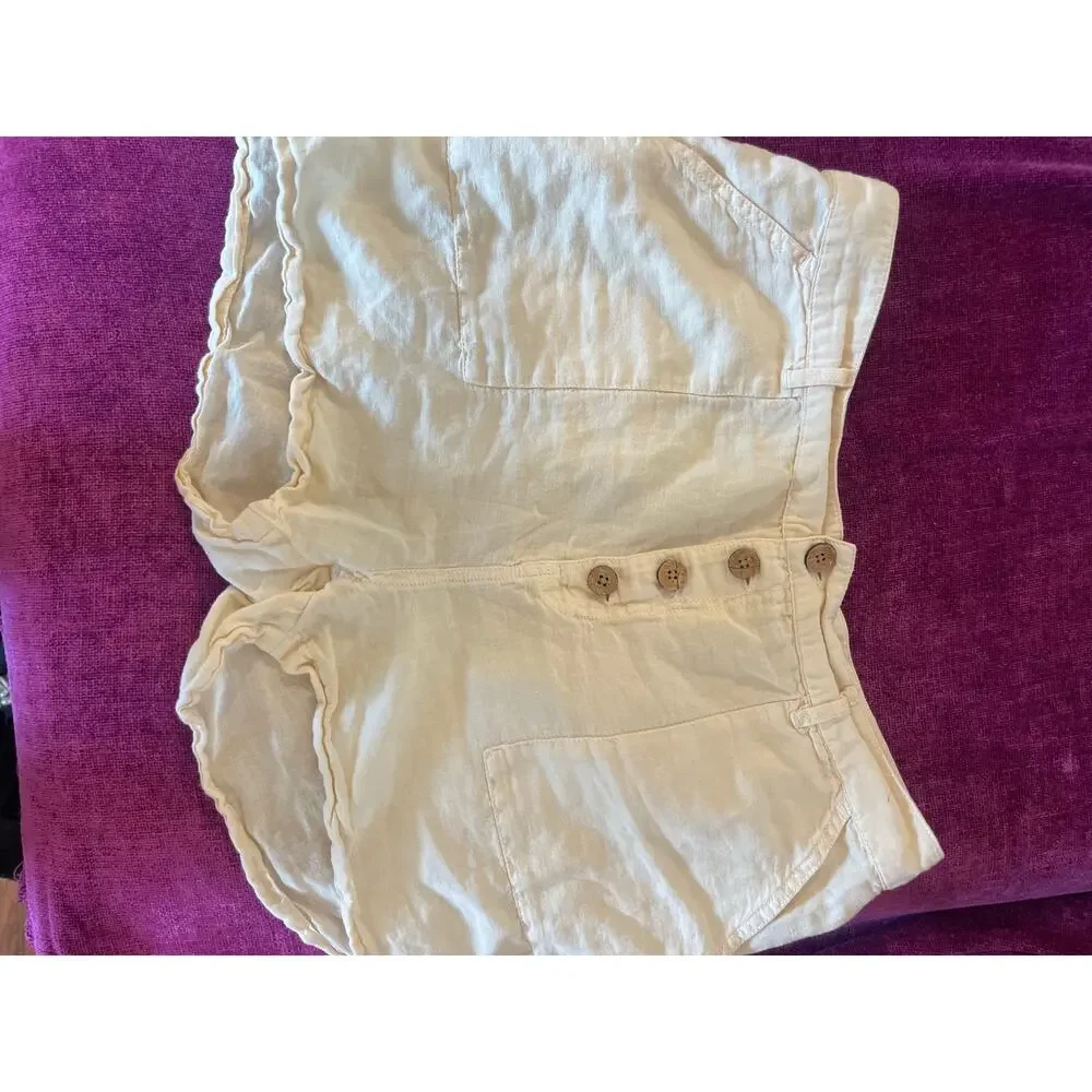 RIP CURL Walk Shorts Lightweight Linen Breezy Button XL VACATION TRAVEL BEACH